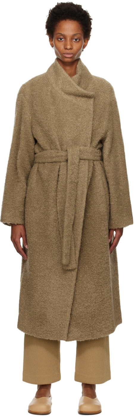 Missing You Already Taupe Unbalanced Coat