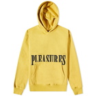 Pleasures Men's Latex Logo Hoody in Mustard