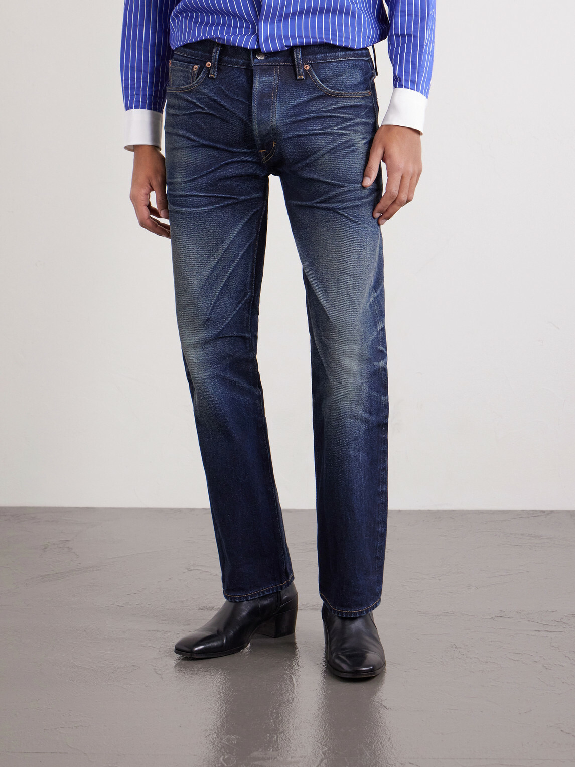 TOM FORD - Straight-Leg Selvedge Jeans - Blue