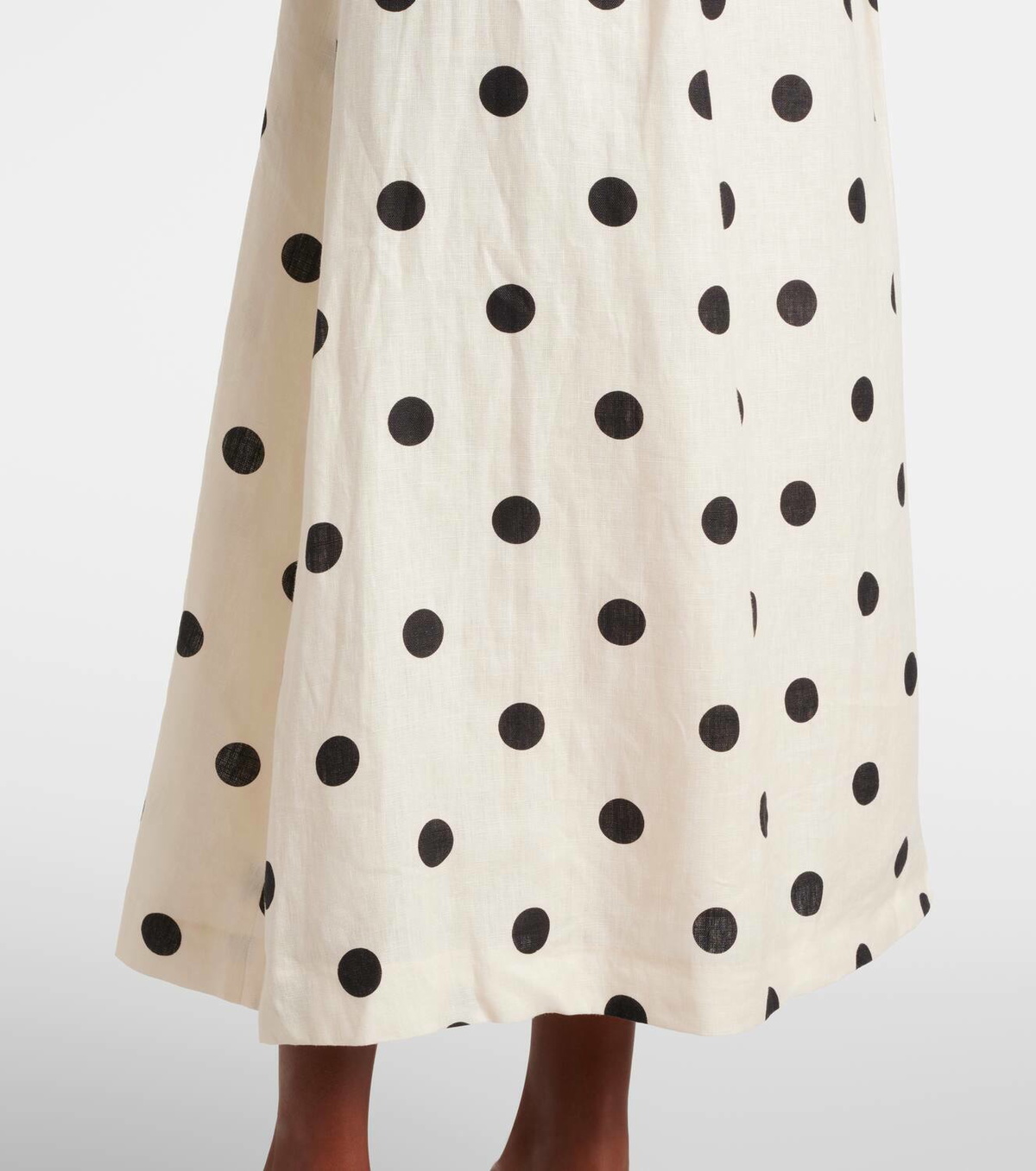 Zimmermann Polka-dot bow-detail linen midi dress Zimmermann Zimmermann Polka-dot bow-detail linen midi dress Zimmermann