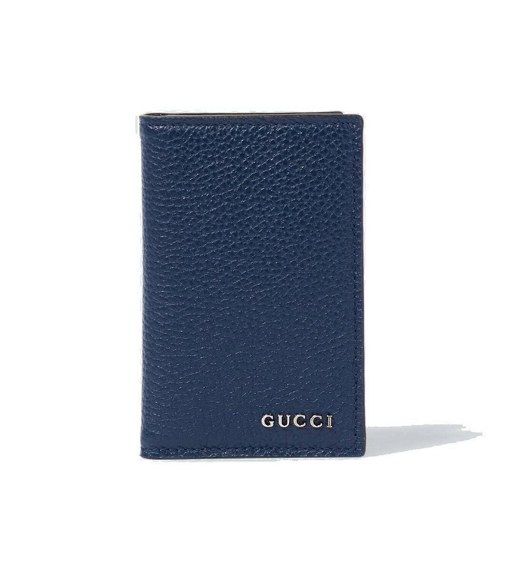 Photo: Gucci Logo leather card case