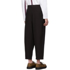 Comme des Garcons Homme Black Wool Gabardine Dyed Trousers