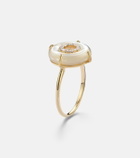 Mateo 14kt gold (585/1000) ring with diamonds and pearls