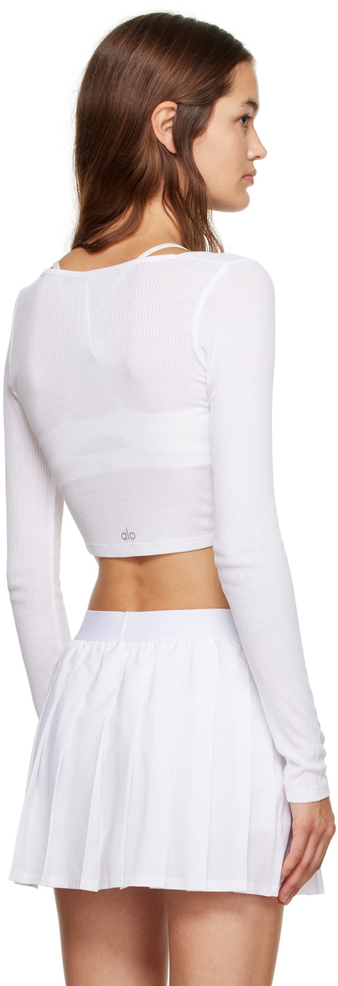 Alo White Whisper Cardigan