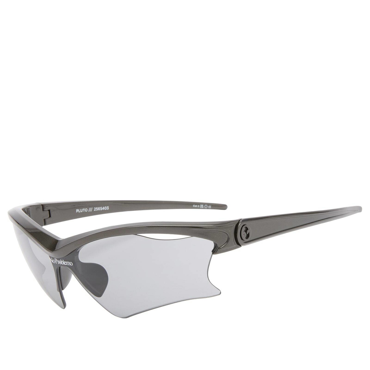 Le Specs x No Problemo Pluto Sunglasses in Silver Chrome/Smoke Tint 
