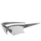 Le Specs x No Problemo Pluto Sunglasses in Silver Chrome/Smoke Tint 