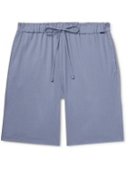 Hanro - Cotton-Jersey Drawstring Pyjama Shorts - Blue