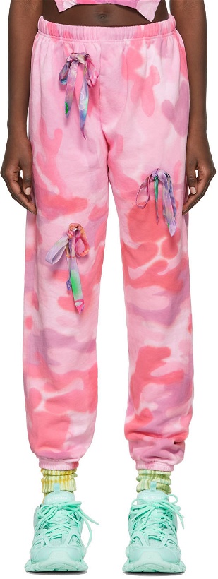 Photo: Collina Strada Pink Cotton & Polyester Lounge Pants