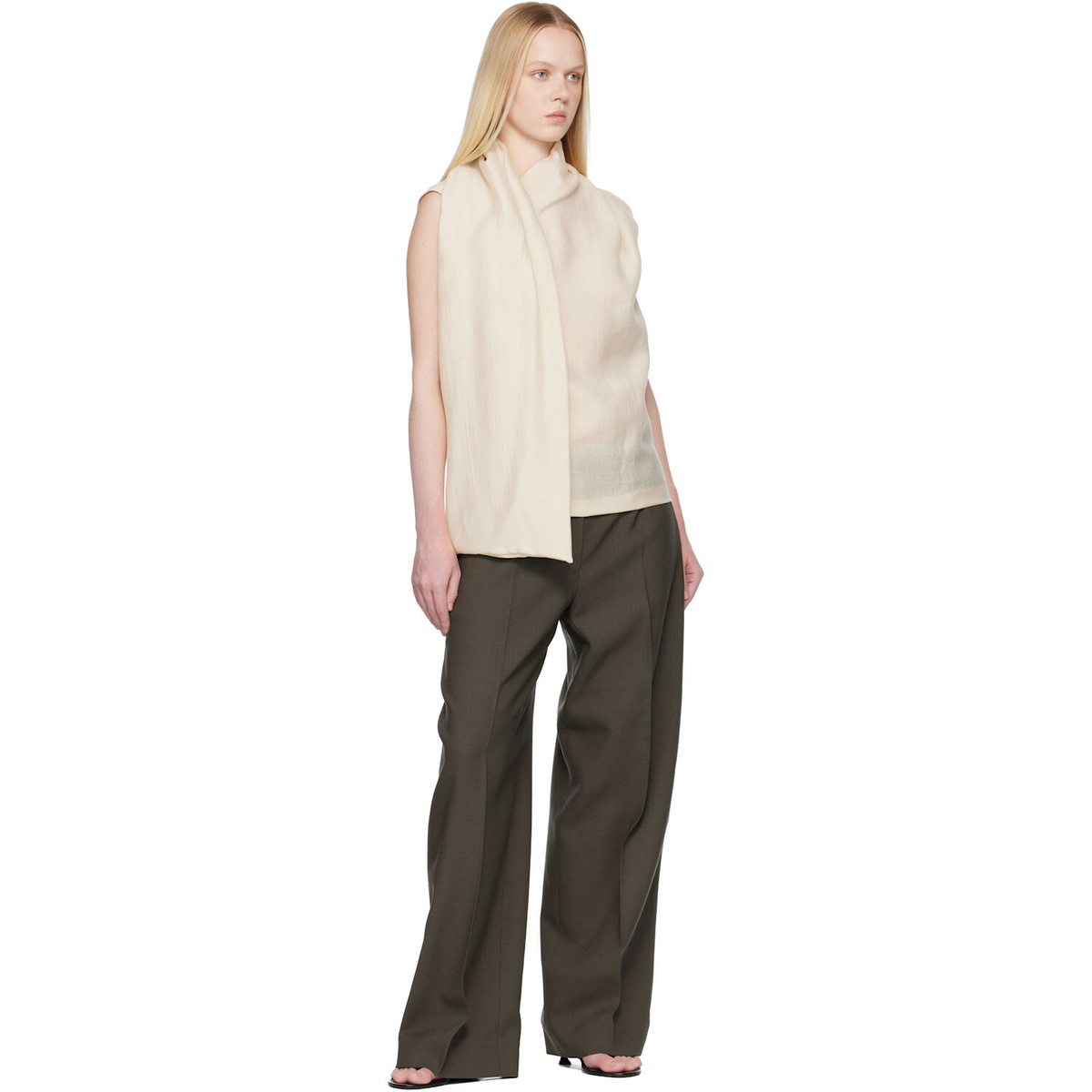 TOTEME Off-White Scarf Blouse