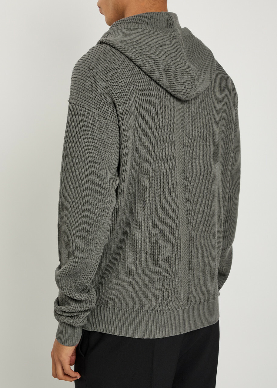 Rick Owens Hooded Wool Jumper Brown