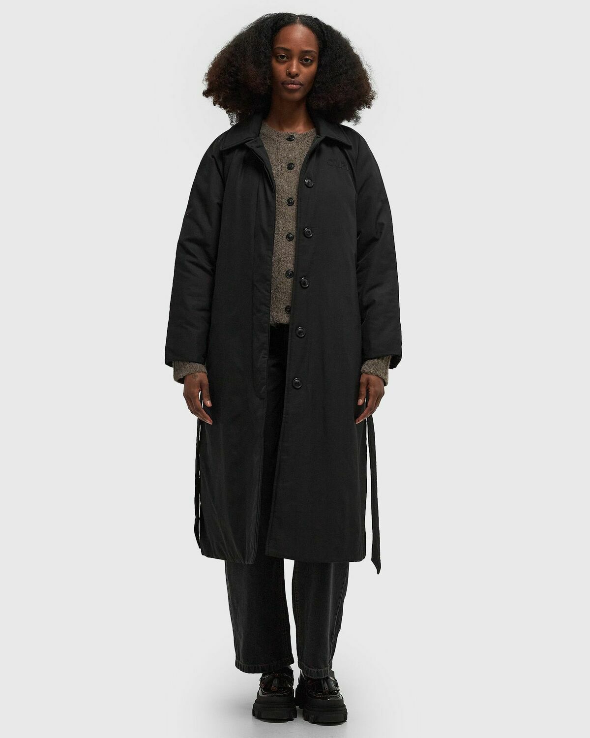 ØLÅF PADDED TRENCH COAT Black Women