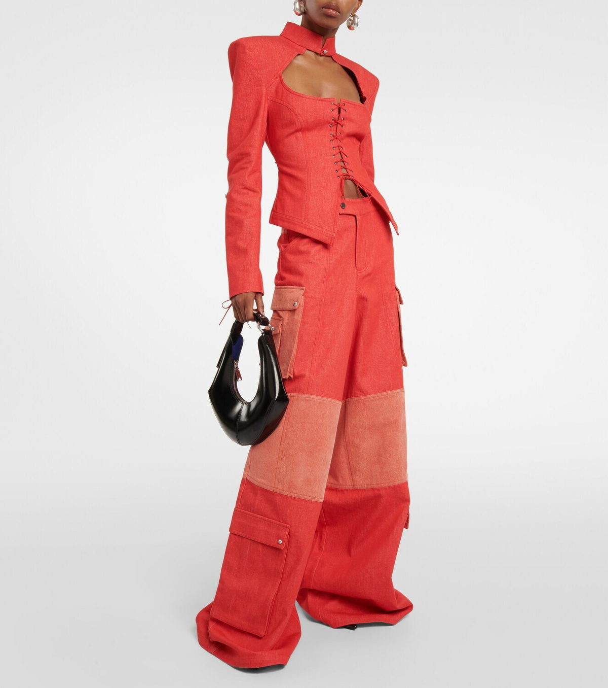 Didu High-rise wide-leg cotton pants