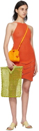 Bottega Veneta Orange Cotton Mini Dress