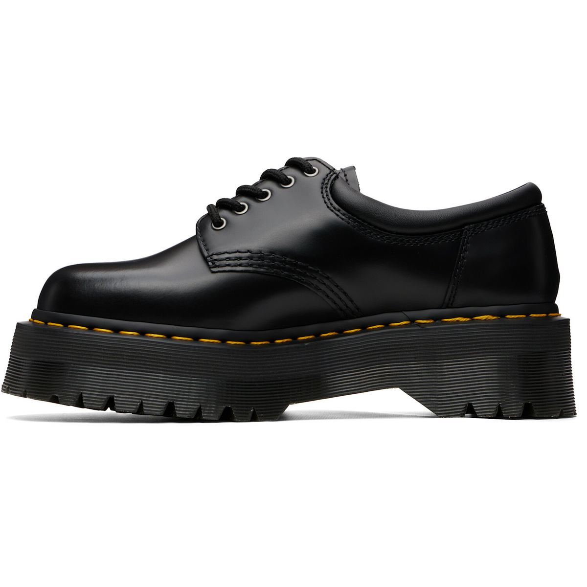Dr. Martens Black 8053 Quad Smooth Leather Platform Derbys