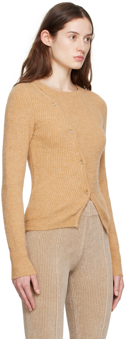 Jacquemus Beige Le Papier 'La Maille Pau' Cardigan Jacquemus