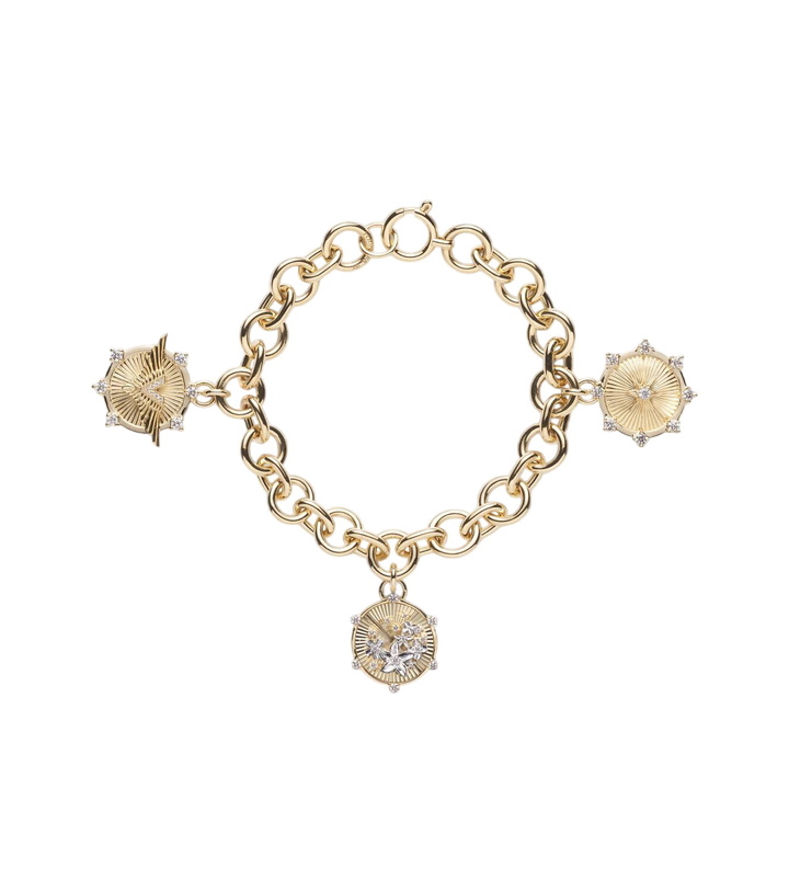 Photo: FoundRae Resilience and Blossom 18kt gold bracelet with diamonds