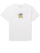 Off-White - Logo-Print Cotton-Jersey T-Shirt - White