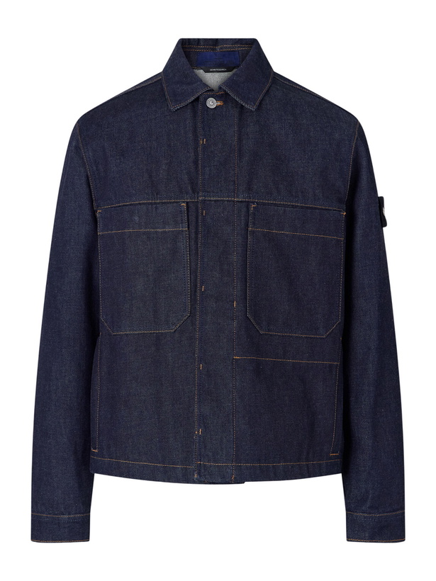Photo: Stone Island - STONE ISLAND DENIM Indigo Raw Jacket - Blue