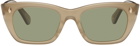 Garrett Leight Taupe Webster Sunglasses