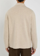 Allude Wool-blend Overshirt Beige