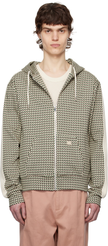 Photo: Wales Bonner Beige & Green Power Hoodie
