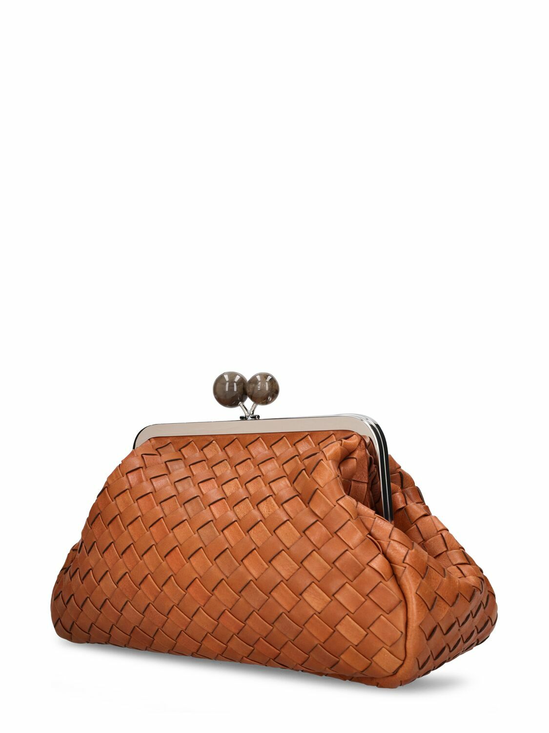 WEEKEND MAX MARA Pancia Woven Leather Clutch Weekend Max Mara