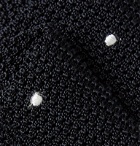 Canali - 6cm Polka-Dot Knitted Silk Tie - Blue