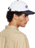 Balmain White & Navy Two-Tone Cotton Cap