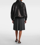 Nour Hammour Beck leather bomber jacket