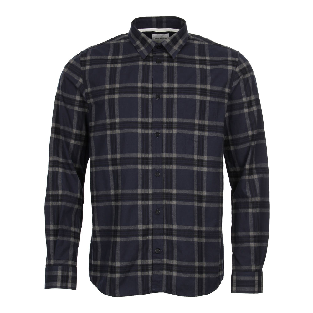 Osvald Check Shirt - Navy