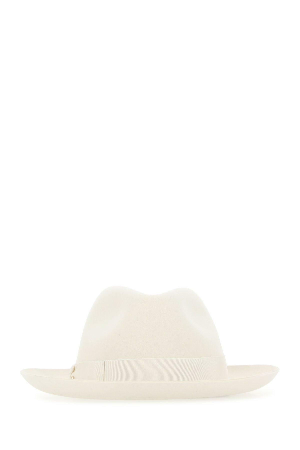 White Felt Hat Borsalino