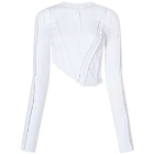 Sami Miro Vintage Women's Long Sleeve Asymmetric T-Shirt in White