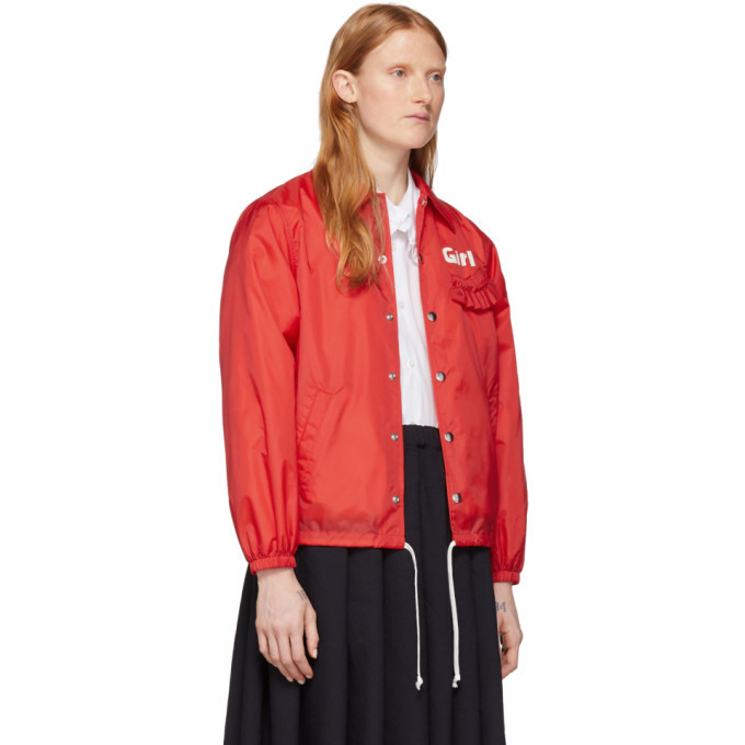 Comme des Garcons Girl Red Logo Coaches Jacket Comme des Garcons Girl