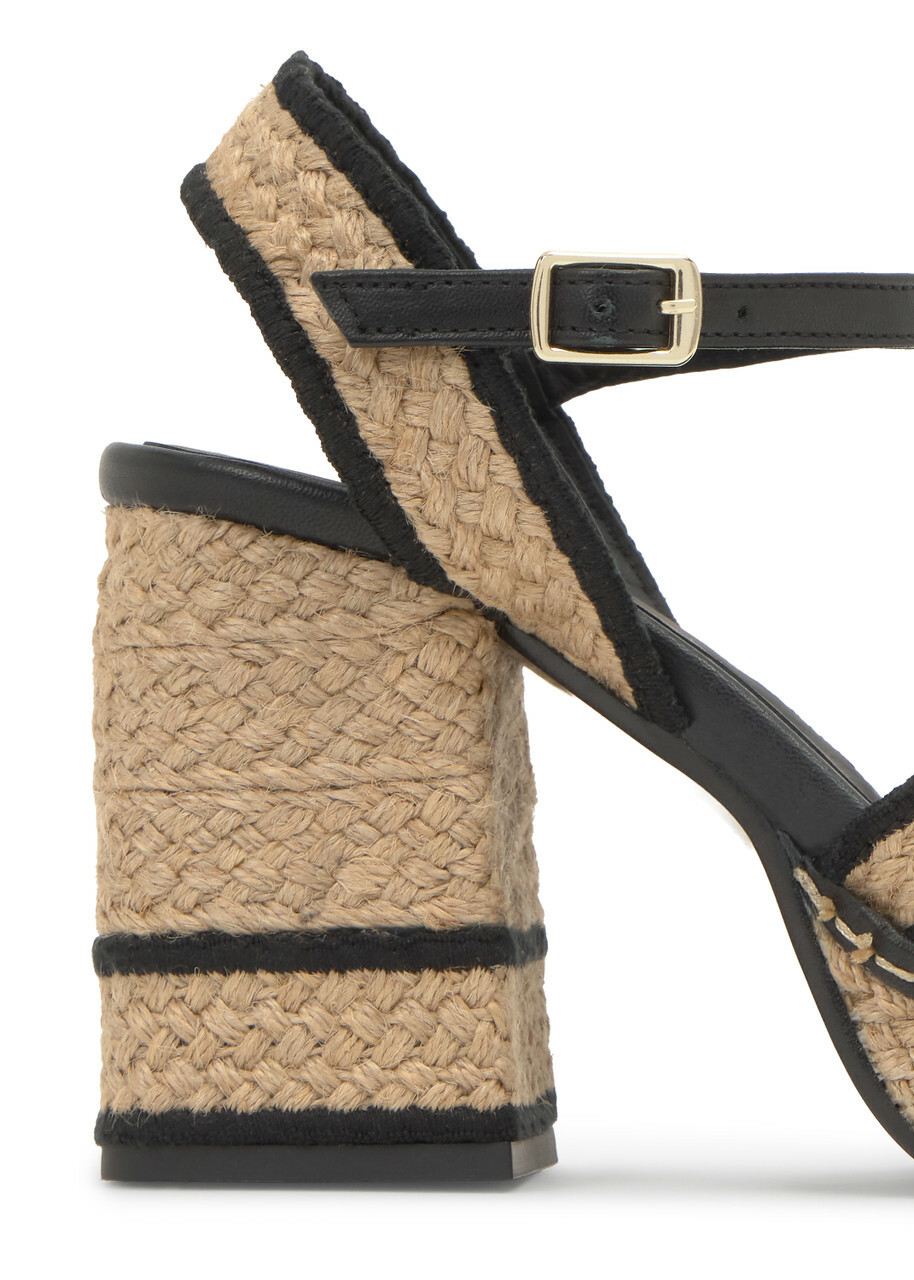 Castañer Vanish Raffia Platform Sandals Beige