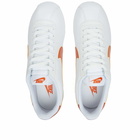 Nike Men's Cortez Sneakers in White/Campfire Orange