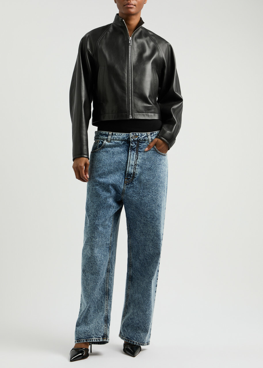 Alaïa Leather Jacket Black