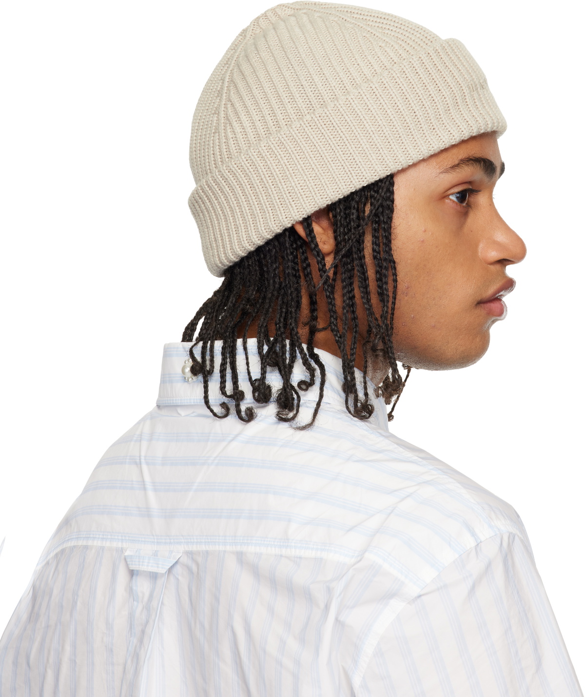 Lanvin Off-White Wool Beanie
