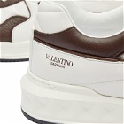 Valentino Men's One Stud Sneakers in Bianco/Fondant