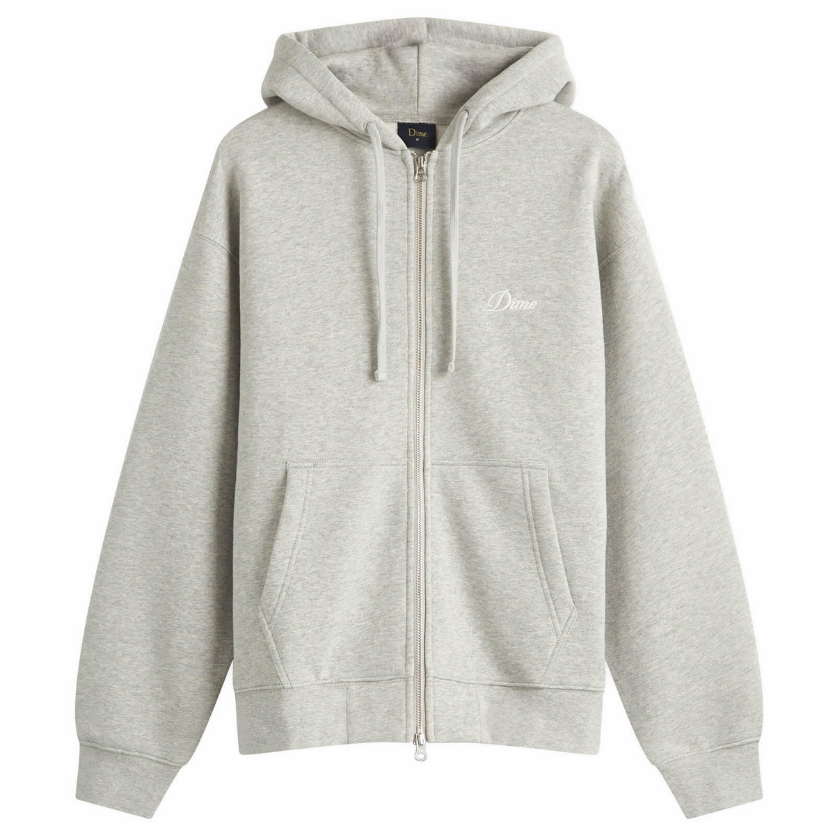トップス Dime Cursive Logo Hoodie Heather Gray L dime-cursive-small-logo-zip-