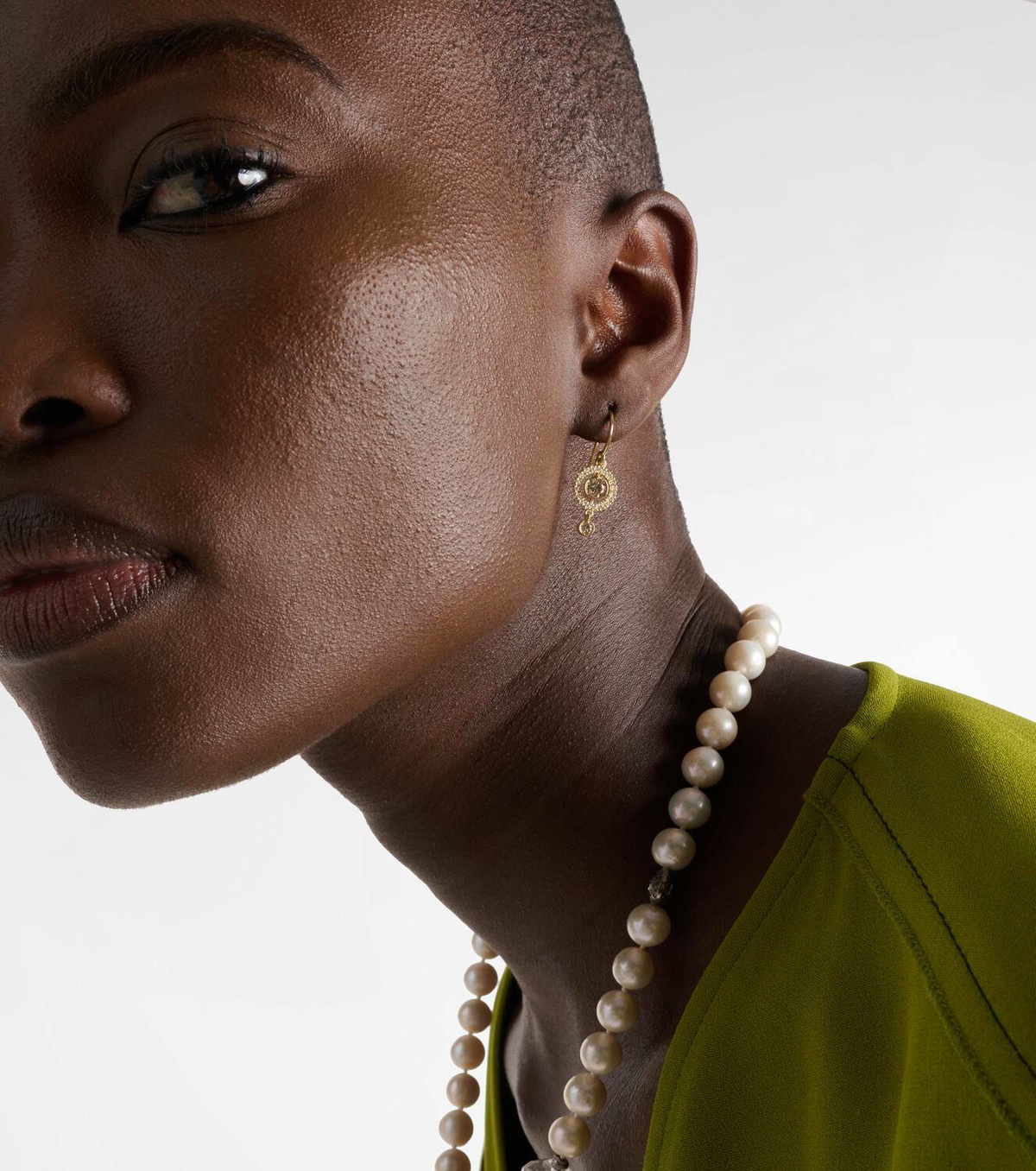 Ileana Makri Orbit 18kt gold drop earrings with diamonds