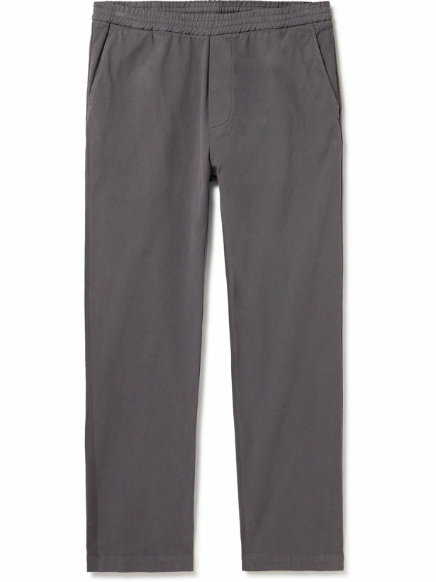 Photo: Barena - Tapered Garment-Dyed Stretch Cotton-Gabardine Trousers - Gray