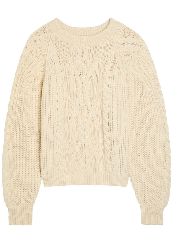 Photo: Free People Frankie Cable-knit Cotton Jumper Ivory