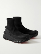 Moncler - Trailgrip Stretch-Knit and Rubber High-Top Sneakers - Black