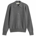 Róhe Women's Sculptural Polo in Mid Grey Melange