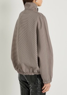 Courrèges Houndstooth Wool-blend Bomber Jacket Black