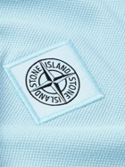 Stone Island - Garment-Dyed Logo-Appliquéd Cotton-Piqué Polo Shirt - Blue