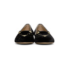 Charlotte Olympia Black Velvet Kitty Flats