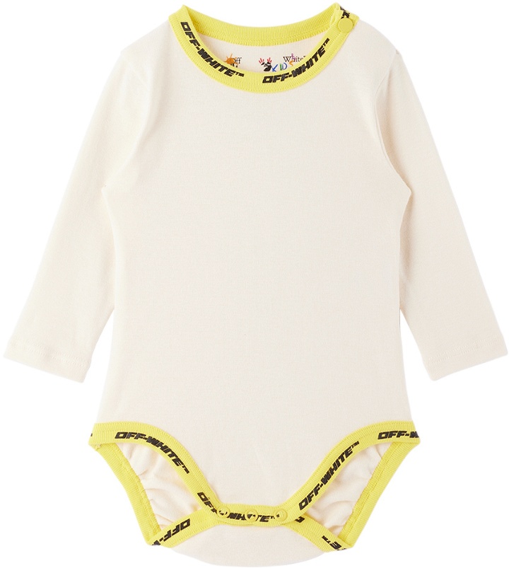 Photo: Off-White Baby Off-White & Yellow Industrial Trim Bodysuit