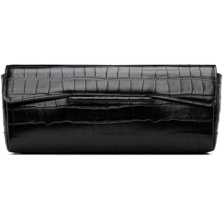 Photo: TOTEME Black Soft Croco-Embossed T Clutch