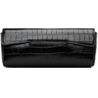 TOTEME Black Soft Croco-Embossed T Clutch